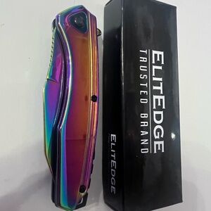10-A82HRB Elitedge rainbow warncliffe blade knife